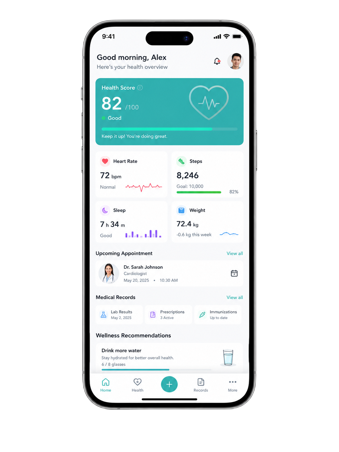 Mobile app mockup
